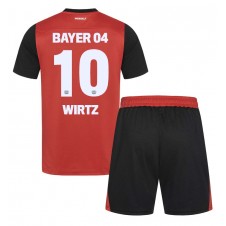 Bayer Leverkusen Florian Wirtz #10 Hjemmedraktsett Barn 2024-25 Kortermet (+ korte bukser)